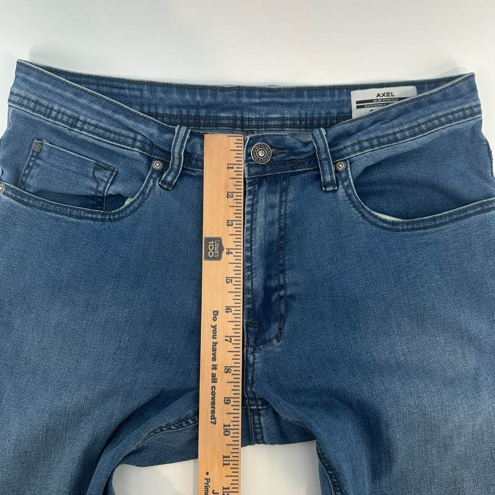 Buffalo David Bitton Axel Jeans Mens 32x30 Blue Denim Stretch Slim Fit 5-Pocket - Picture 9 of 10